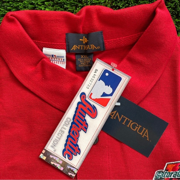 VTG 2003 MLB Gatorade Workout Day NWT Red Polo Size XXL Antigua - Picture 3 of 10